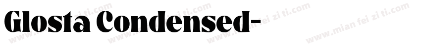 Glosta Condensed字体转换